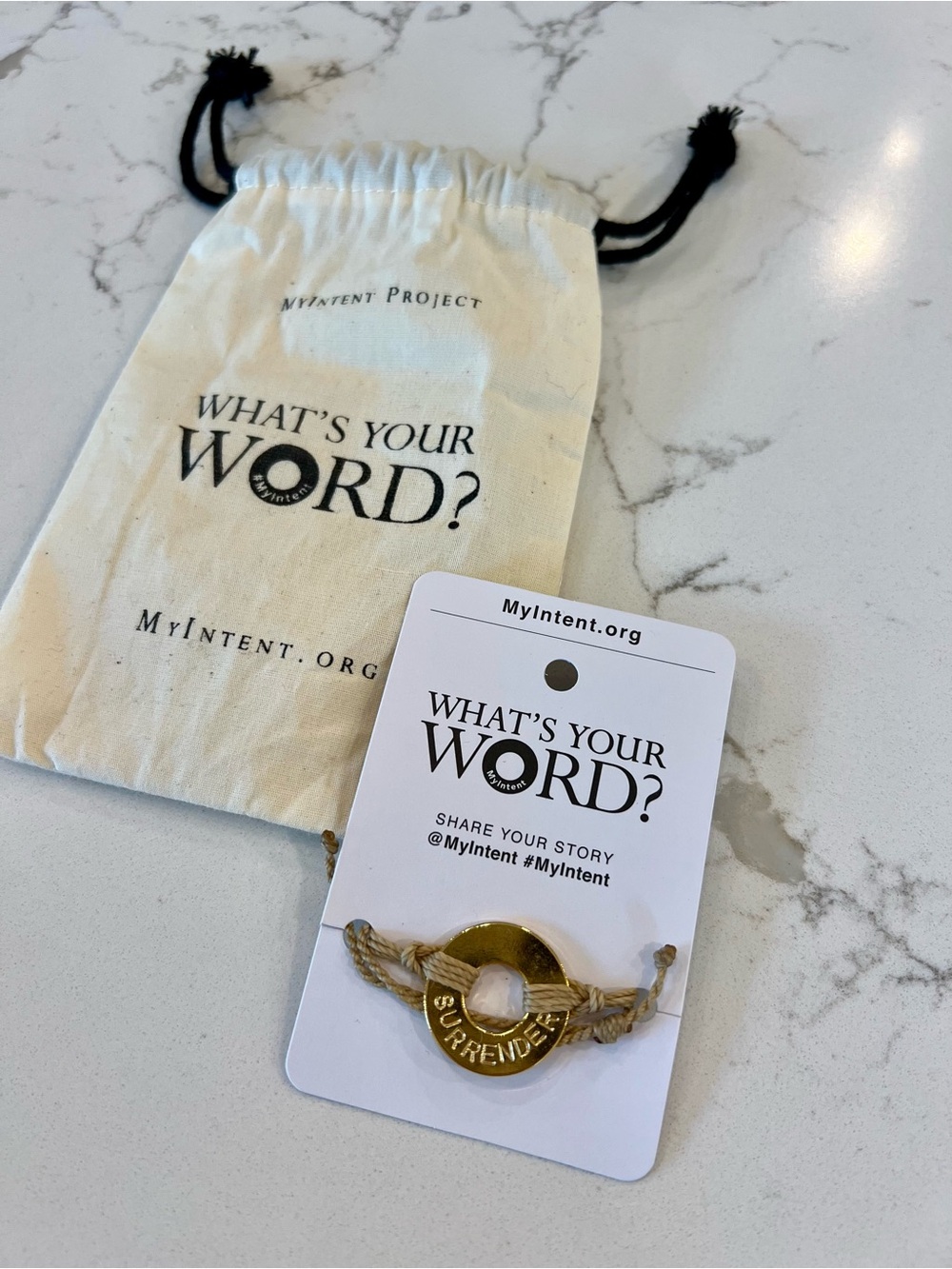 My Intent inspirational bracelet SURRENDER